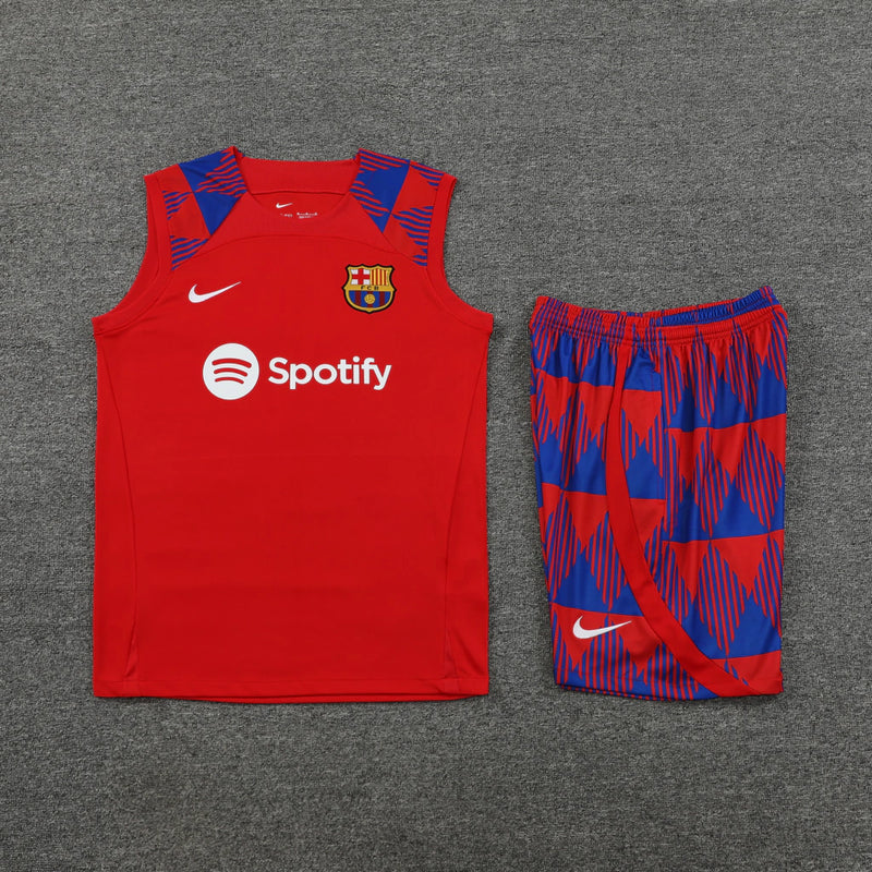 Conjunto Regata Barcelona 23/24 Nike - Vermelho