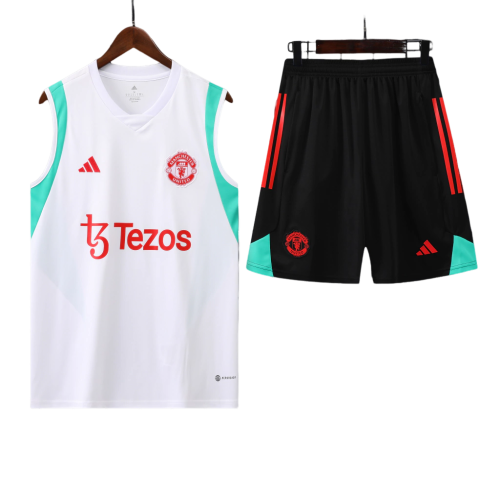 Conjunto Regata Manchester United 23/24 Adidas - Branco