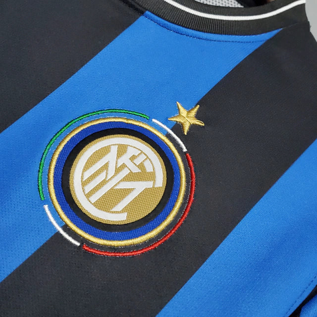 Camisa Inter de Milão Retrô 2008/2009 Azul e Preta - Nike