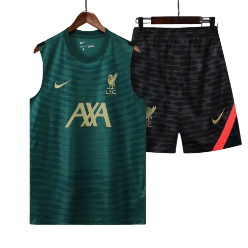 Conjunto Regata Liverpool 22/23 Nike - Verde+Preto