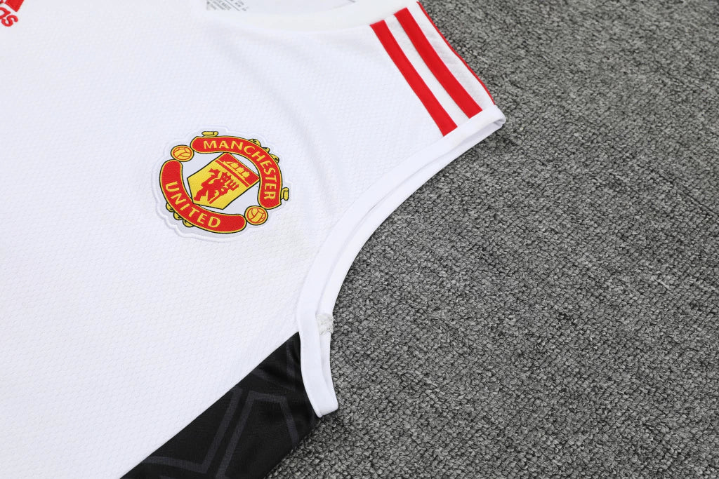 Conjunto Regata Manchester United 22/23 Adidas - Branco