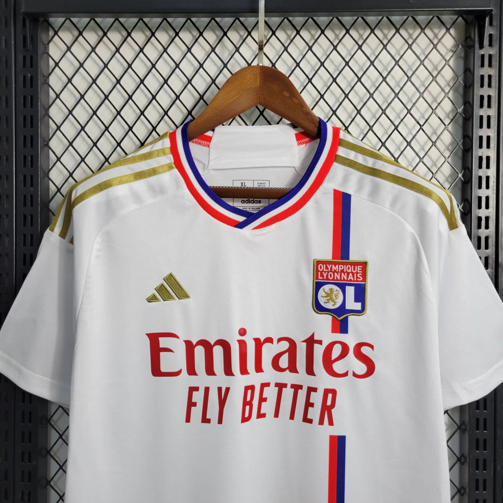 Camisa Lyon I Home 2023/24 Adidas Torcedor Masculino Branco