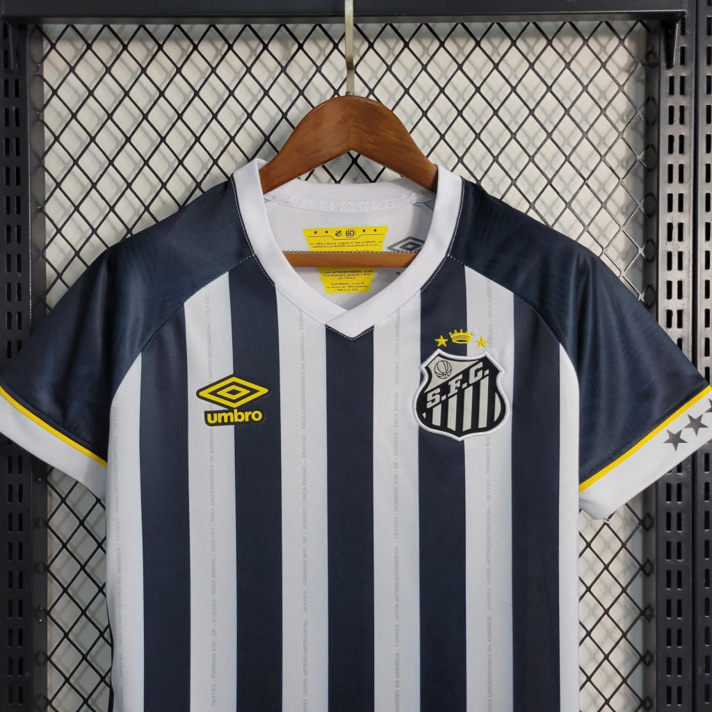 Camisa Santos Umbro II 23/24 Torcedor Feminina - Preto e Branco