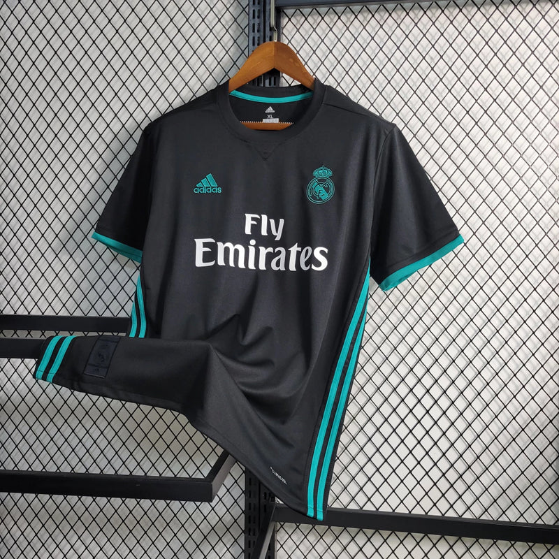 Camisa Retrô Real Madrid 2017/18 II Adidas Torcedor Preto