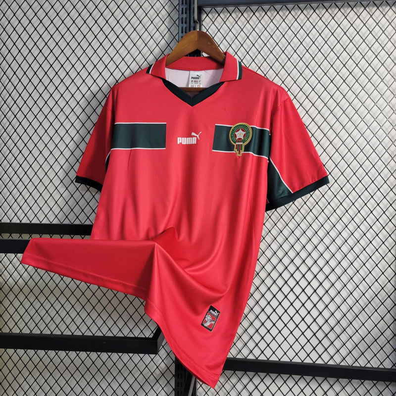 Camisa Retrô Marrocos Home Puma 1998/99 Vermelho