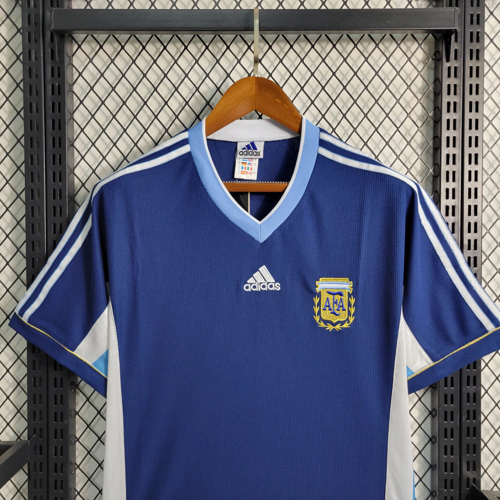 Camisa Retrô Argentina Adidas 1998/99 Masculino Azul Marinho e Branco