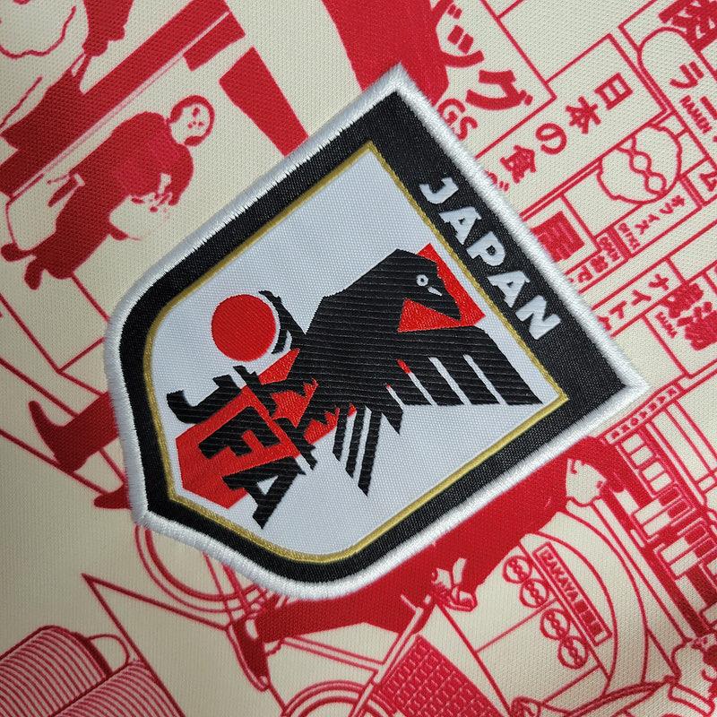 Camisa Japão Adidas torcedor 2023/24 edição especial Masculino Vermelho e Branco