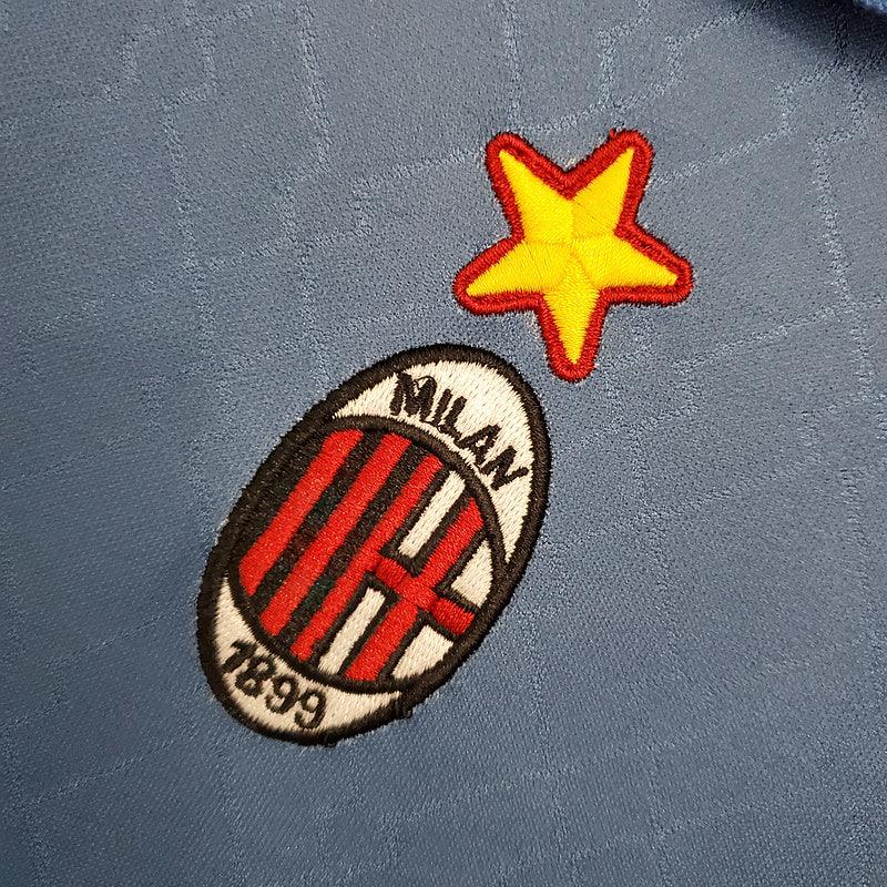 camisa  Adidas - AC Milan III Away 1995/96- azul