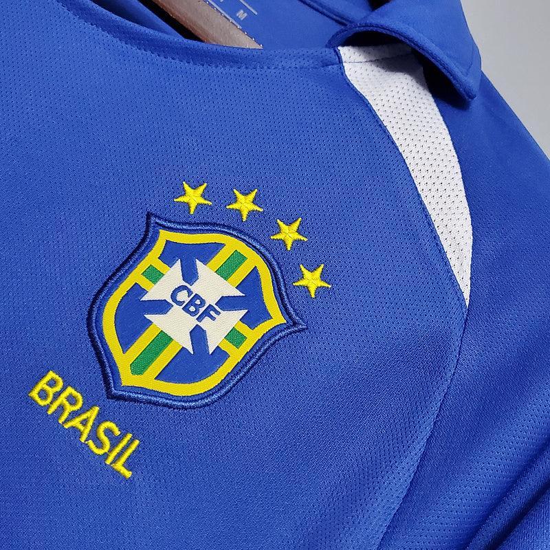 Camisa Retrô Brasil II Away Nike 2002/03 Masculino Azul