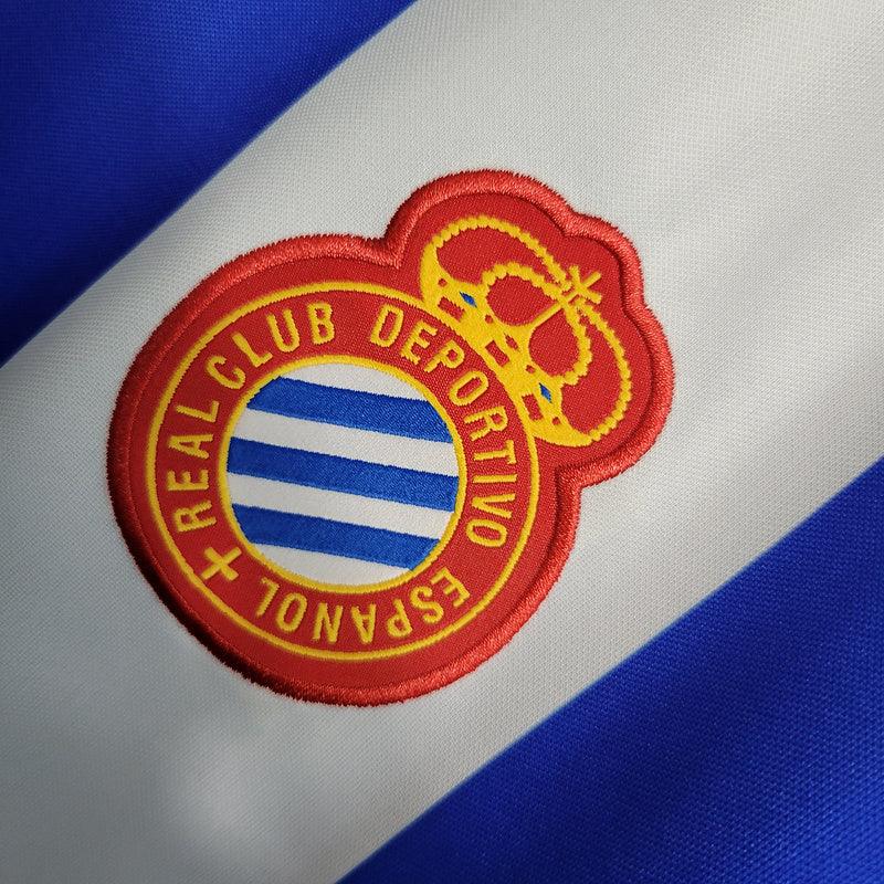 Camisa Retrô Espanyol I Home Massana 1984/89 Masculino Azul e Branco
