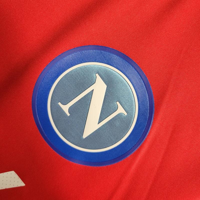 Camisa Napoli Treino EA7 2023/24 Torcedor Vermelha