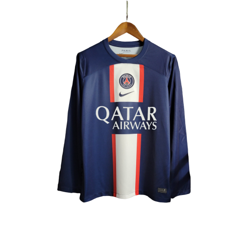 Camisa Paris Saint Germain (PSG) Home 22/23 Manga Longa Torcedor Nike Masculina - Azul Marinho