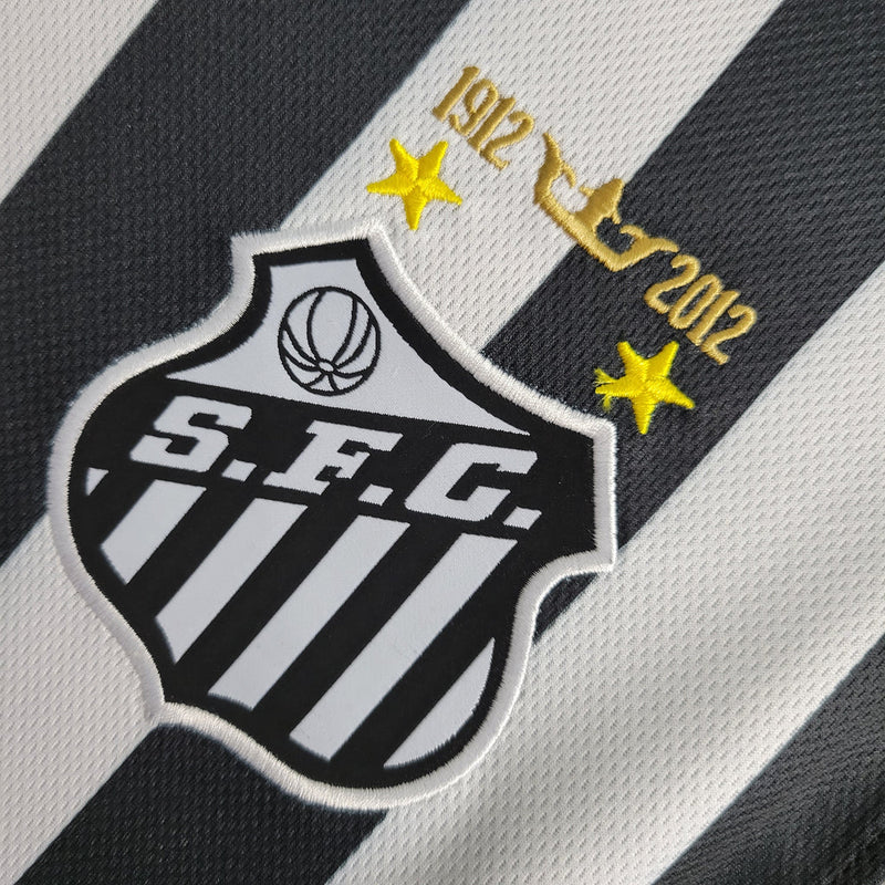 Camisa Nike Santos  II Torcedor 12/13 -  Masculina Preta e Branco Neymar