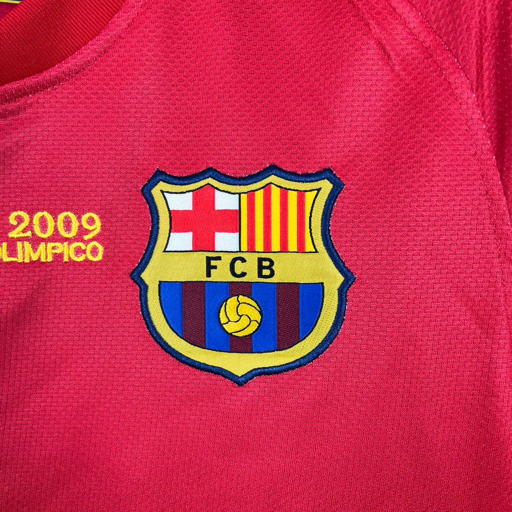 Camisa Retrô Barcelona I Home Nike 2008/09 UEFA Champions League Azul e Grená