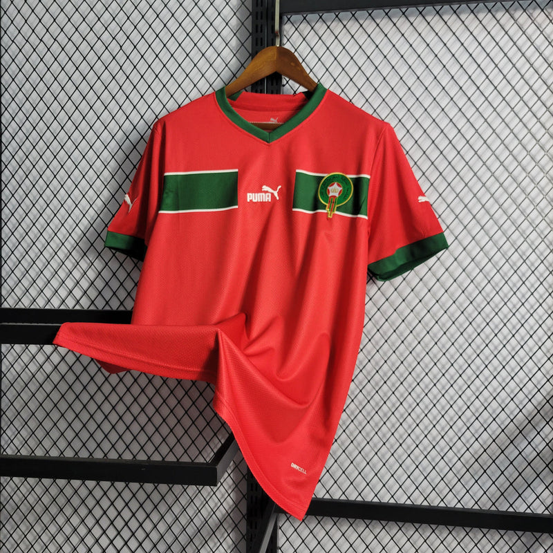 Camisa Puma Marrocos I 2022/23 Masculino Vermelho