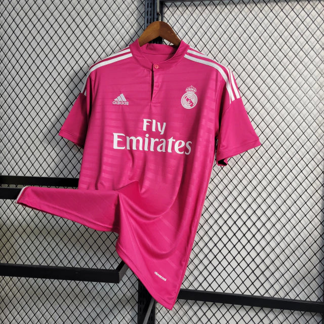 Camisa Retrô Real Madrid II Away Adidas 2014/15 Masculino Rosa