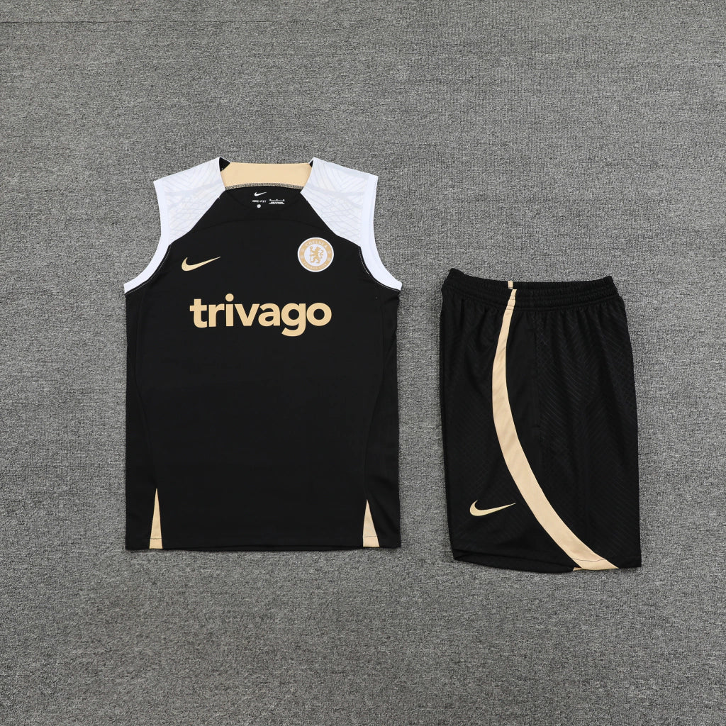 Conjunto Regata Chelsea 23/24 Nike - Preto