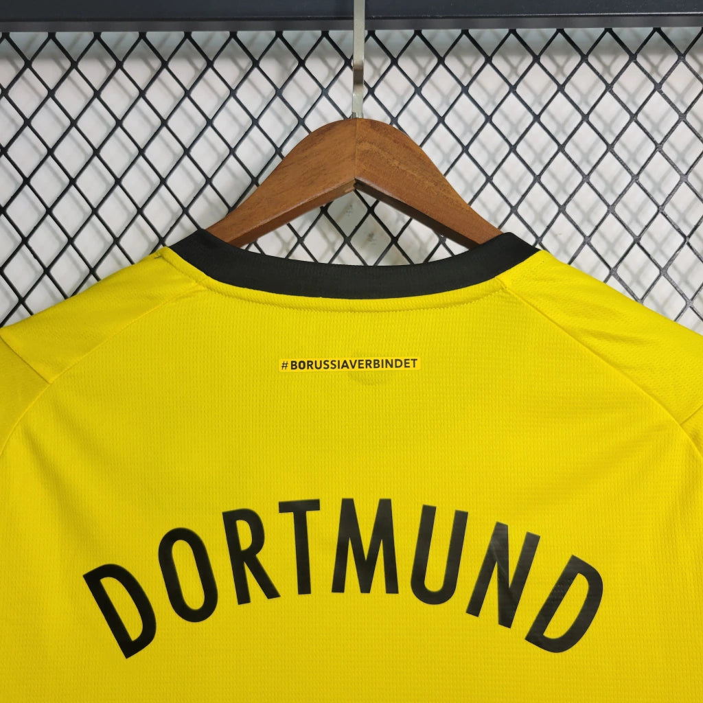 Camisa Borussia Dortmund I Puma 23/24 Manga longa Torcedor Masculino Amarelo