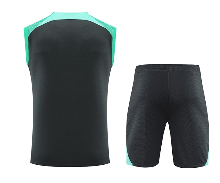 Conjunto Regata Barcelona Nike 2023/24 Preto e Verde