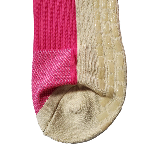 Meia Esportiva BHSPro Antiderrapante Antiaderente Profissional -rosa - Futebol Basquete Academia Tam. Unico 35 ao 44