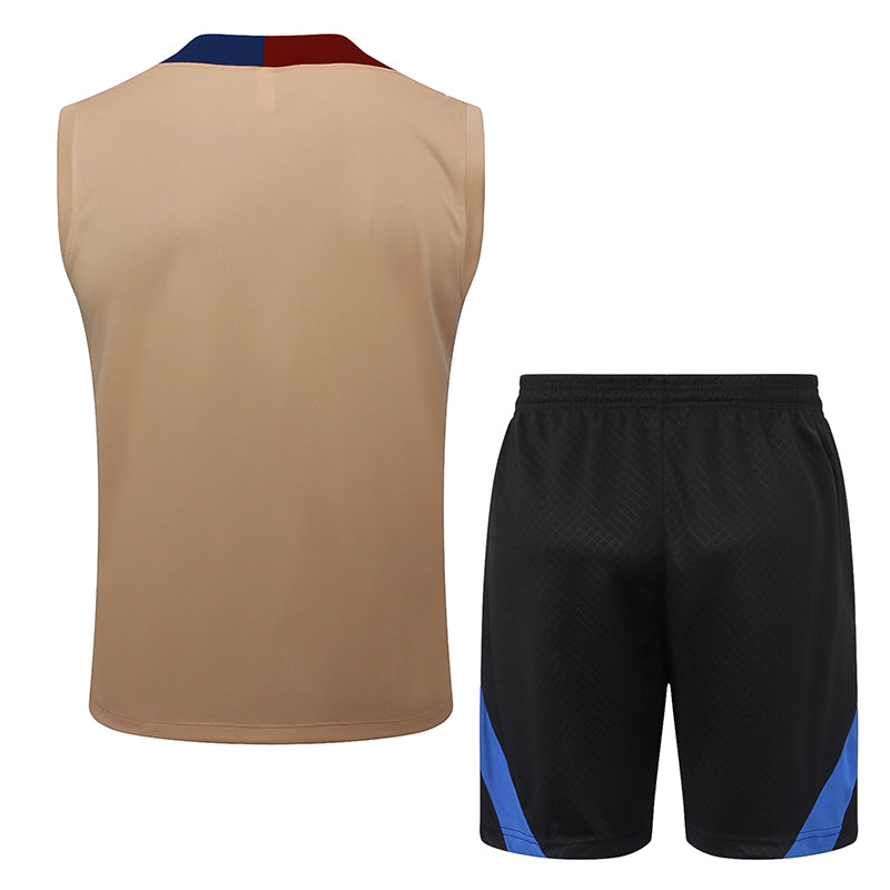 Conjunto Regata De Treino Barcelona Nike 2024/25 Dourado