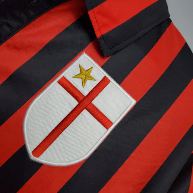 Camisa Milan Retrô 1999/2000 Vermelha e Preta - Adidas