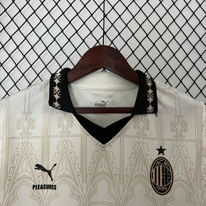 Camisa Ac Milan x Pleasures Torcedor 2024/25 Masculino Branco