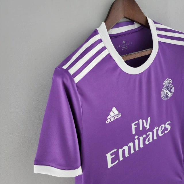 Camisa Retrô Real Madrid II Away Adidas 2016/17 Masculino Roxo