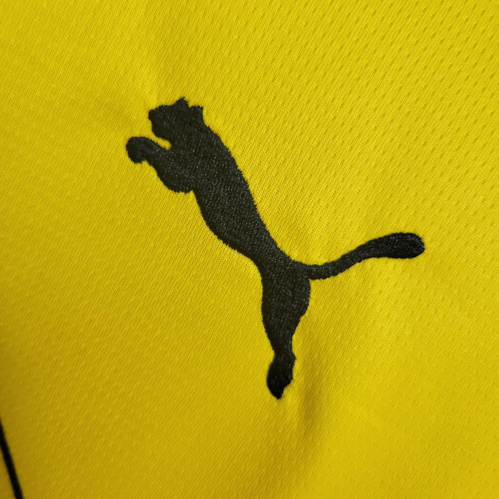 Camisa Borussia Dortmund I Puma 23/24 Manga longa Torcedor Masculino Amarelo