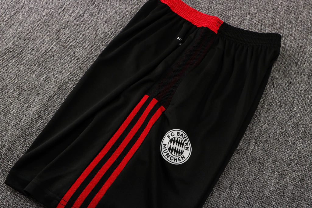 Conjunto Regata Bayern de Munique - Preto+Vermelho