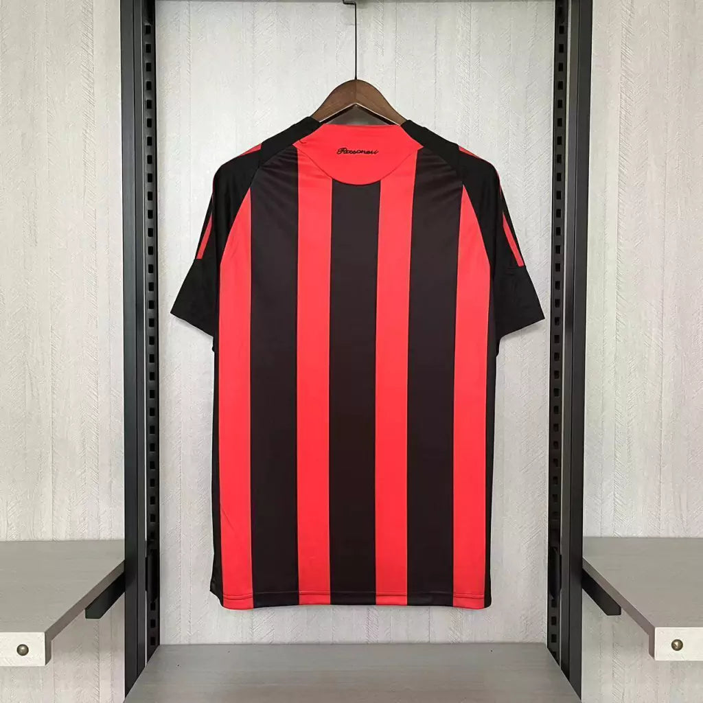 Camisa Retrô Milan Adidas 2008/09 Masculino Vermelha e Preta