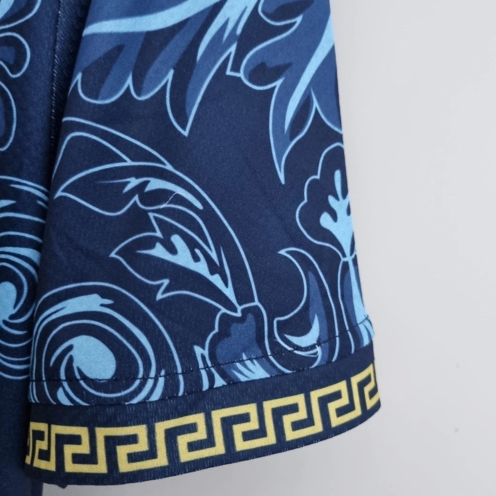 Camisa Seleção Itália x Versace Torcedor 2022/23 Masculino Azul