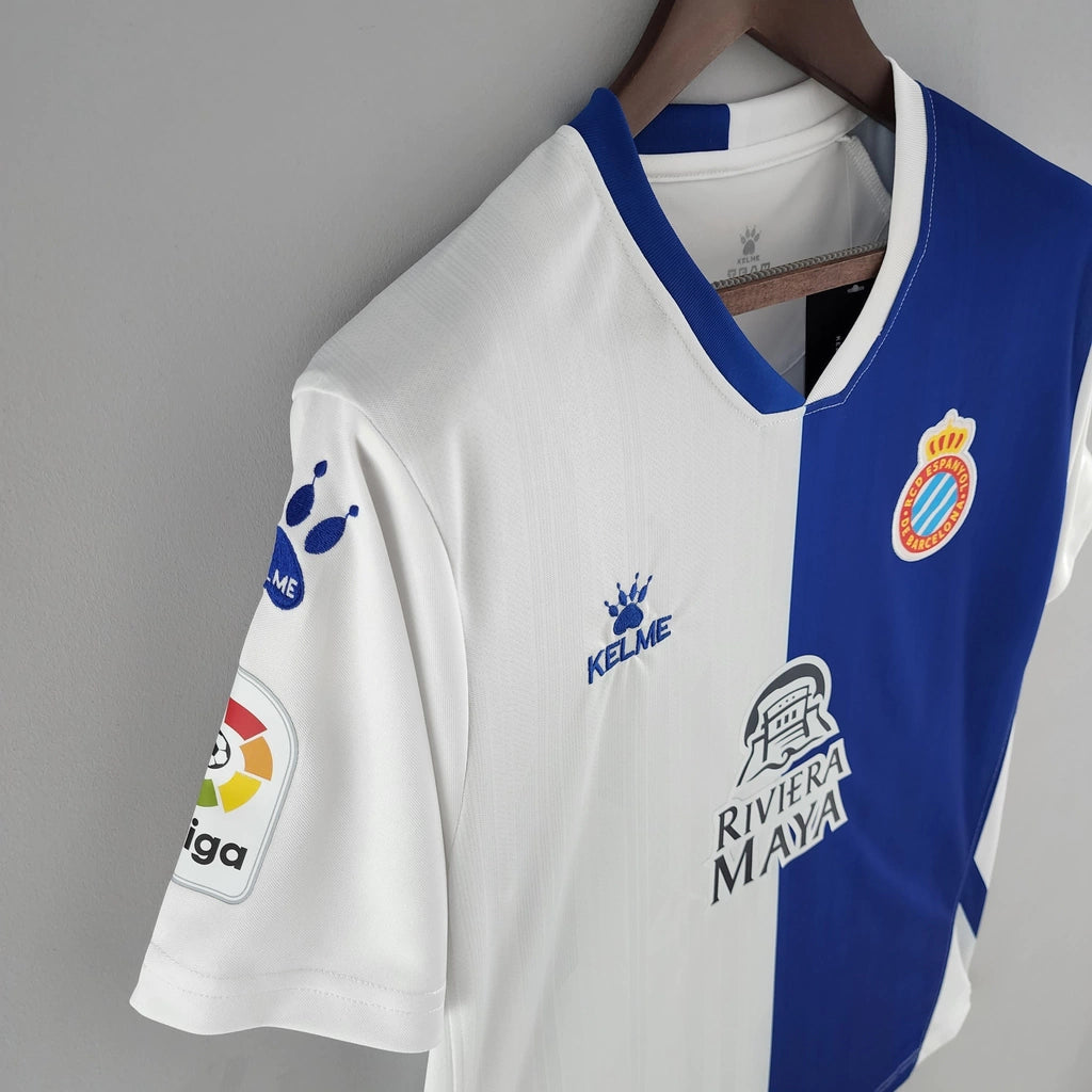 Camisa Espanyol III Kelme Torcedor 2022/23 Masculino Azul Escuro e Branco