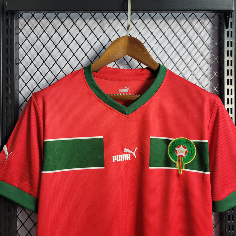 Camisa Puma Marrocos I 2022/23 Masculino Vermelho