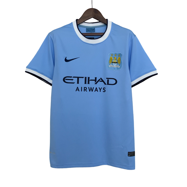 Camisa Retrô Manchester City Home 2013/14 Nike Masculino - Azul