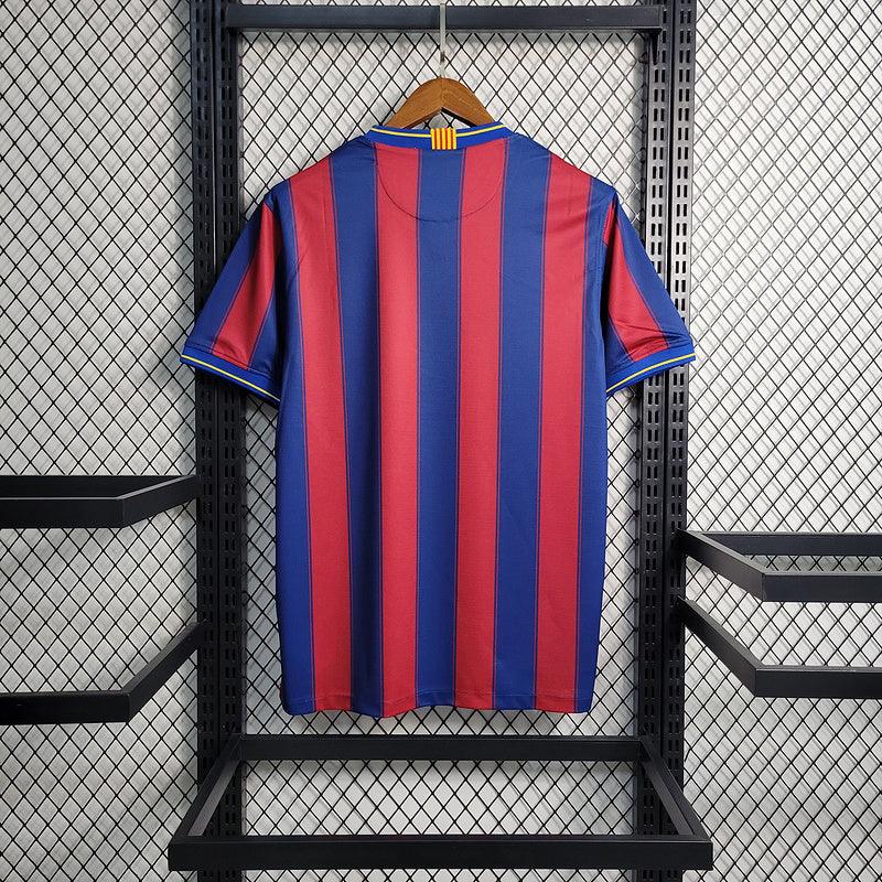 Camisa Retrô Barcelona Home 09/10 Torcedor Nike Masculina - Azul e Grená