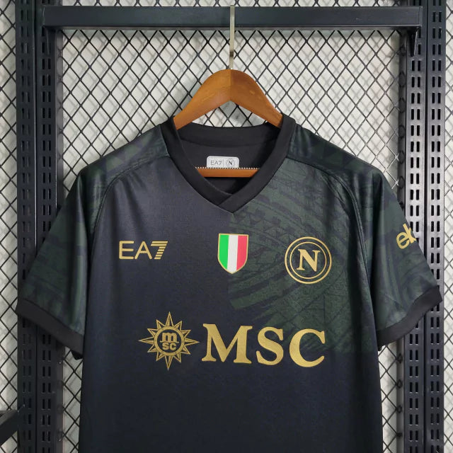 Camisa Napoli Third EA7 2023/24 Masculino Preta