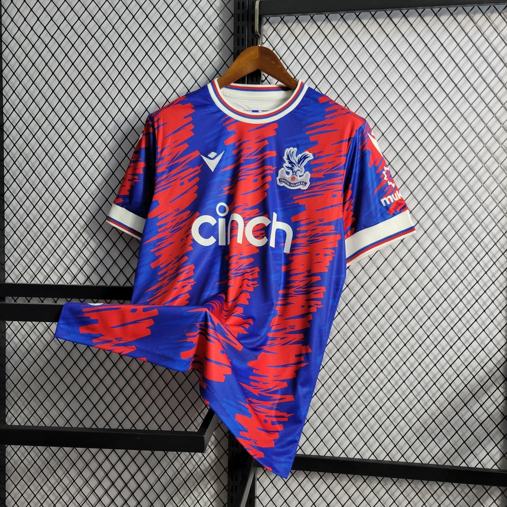 Camisa Crystal Palace Macron 22/23 Masculino Vermelho e Azul