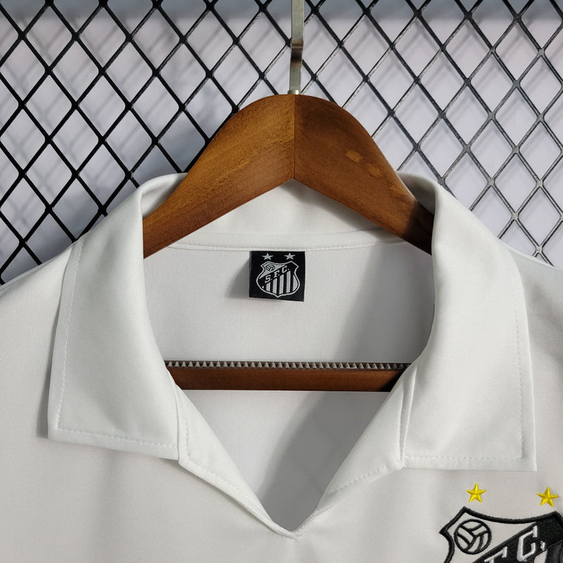 Camisa Santos I Pelé Retrô 1970 -  Masculina  Branco