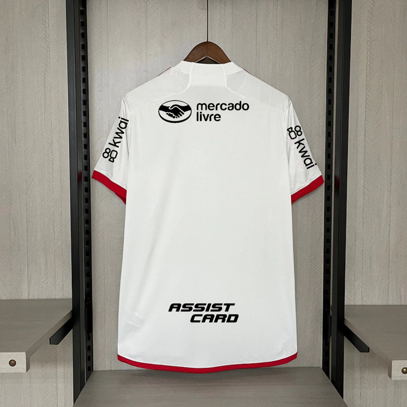 Camisa Flamengo Away Com Patrocínios 2024/25 Adidas Torcedor Masculino Branco