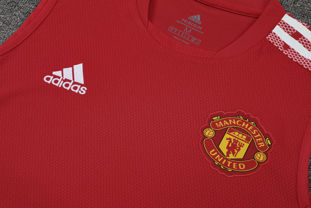 Conjunto Regata Manchester United 22/23 Adidas - Vermelho+Preto