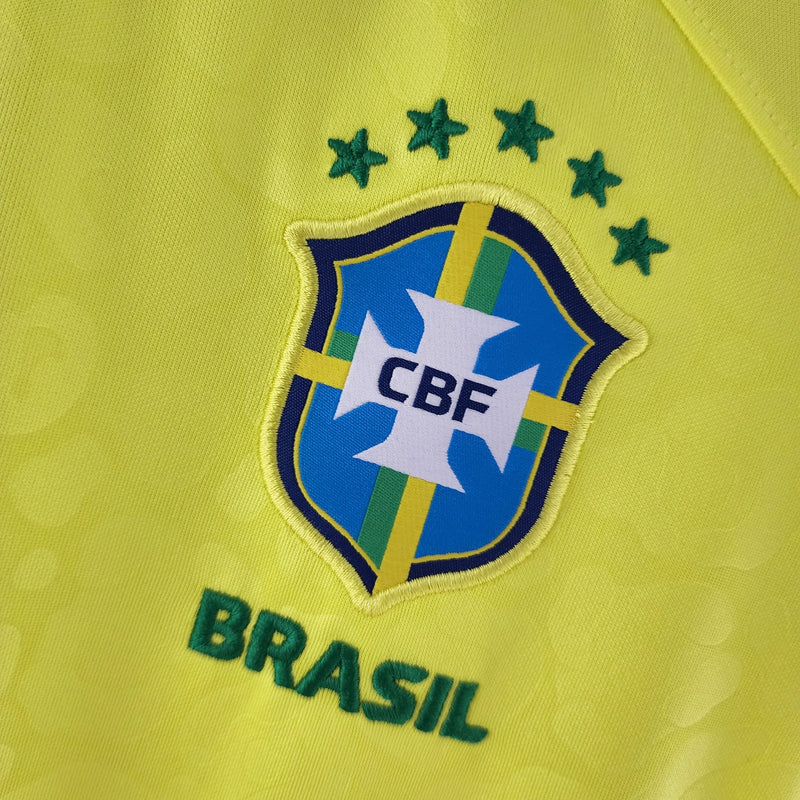 Camisa Nike Brasil Home Nike Torcedor 2022/23 Feminina Amarela