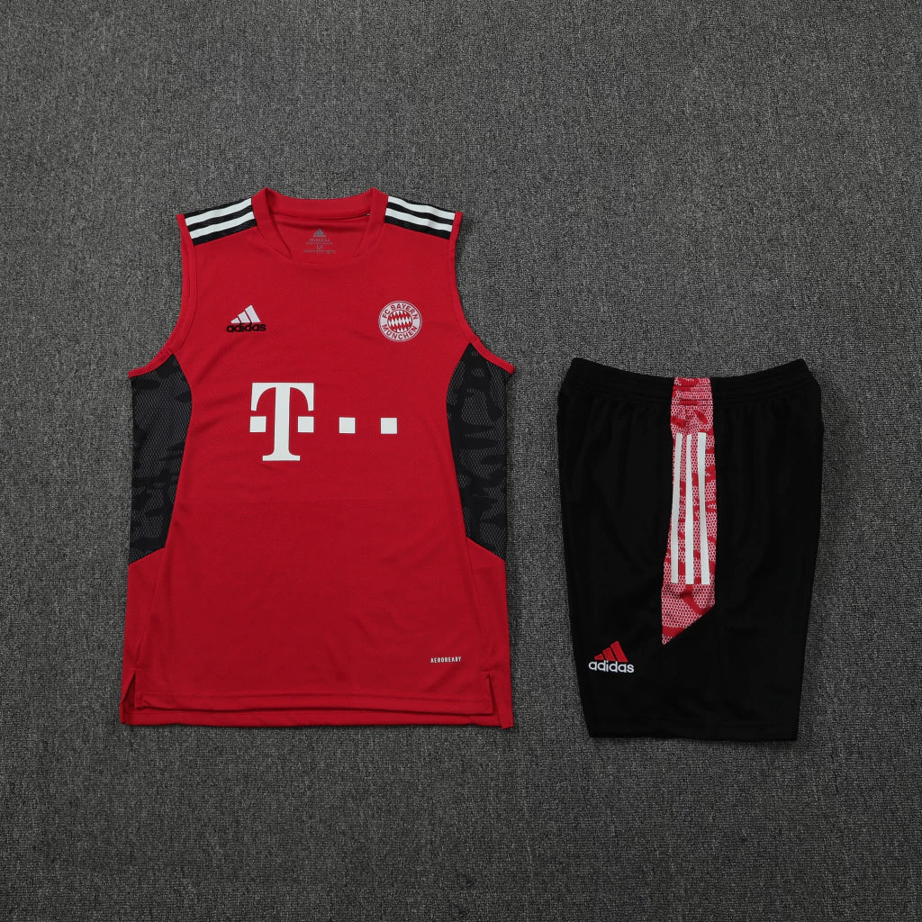 Conjunto Regata FC Bayern 22/23 Adidas - Vermelho+Preto