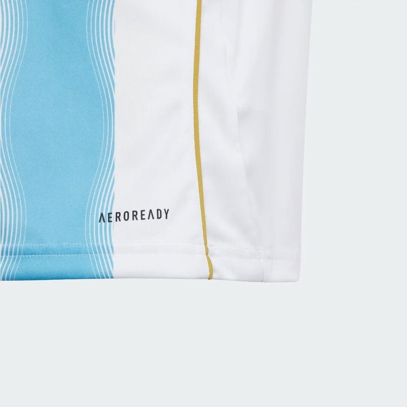 Camisa Adidas X Messi “Spark Gen10s” 2024/25 Torcedor Masculino - Branco/Azul Celeste