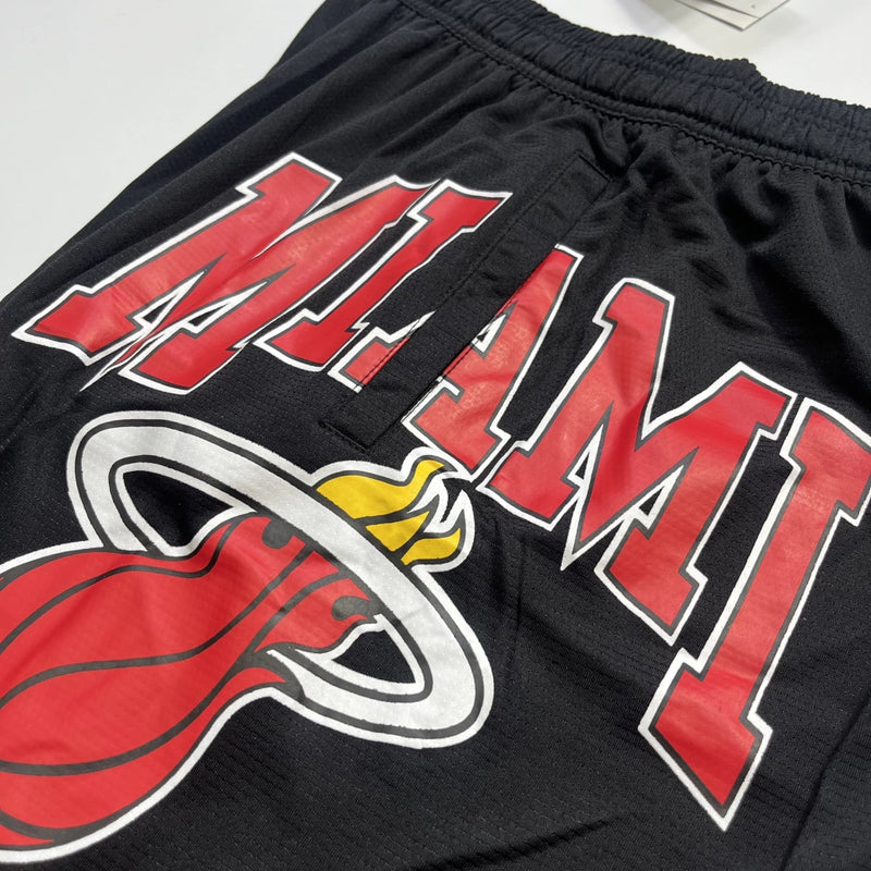 Shorts NBA Miami Heat 23/24 Casual - Nike - Vermelho - Branco - Preto