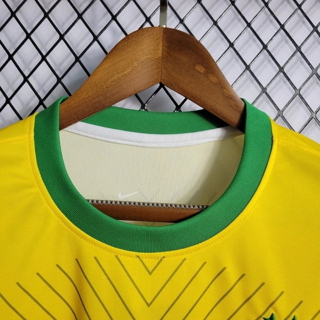 Camisa Seleção Brasileira Edição Especial Onda Azul Nike Masculino Amarelo