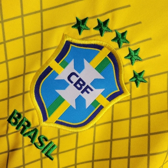 Camisa Seleção Brasileira Edição Especial Onda Azul Nike Masculino Amarelo