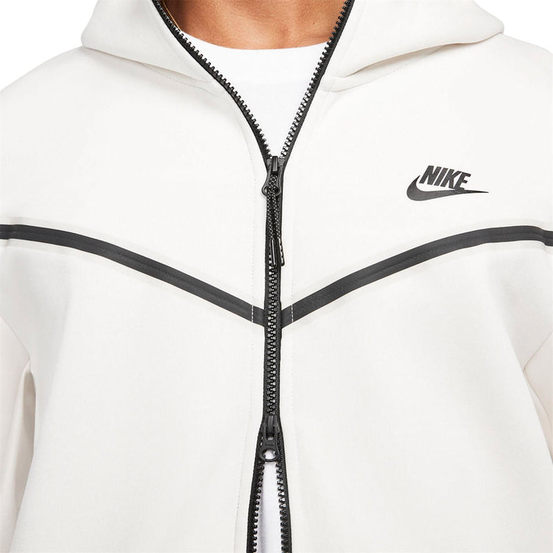 Conjunto Nike Tech Fleece Branco Zíper Longo