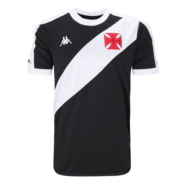 Camisa Vasco da Gama I Home Kappa 2024/25 Masculina Preto