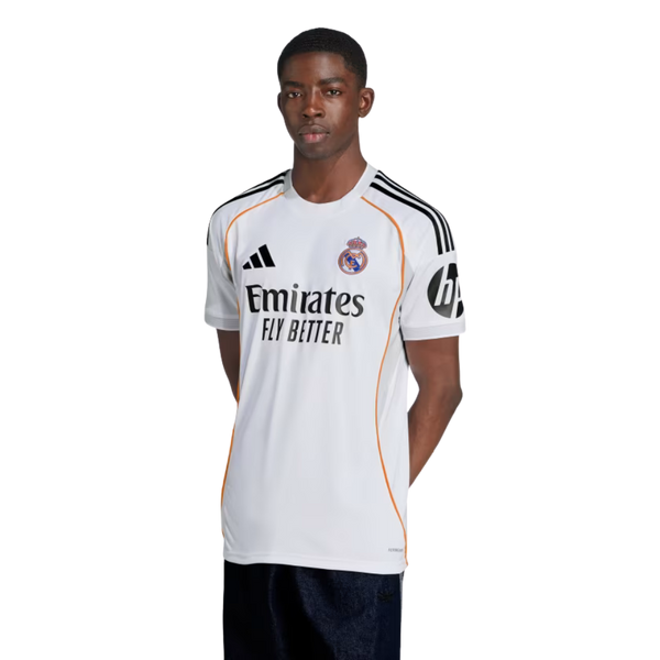 Camisa Real Madrid Home 2025/26 Torcedor Adidas Masculina  - Branco